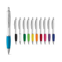 Bolgrafo fabricado en abs blanco con clip metlico move escritura azul - Ref. P81132