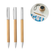 Bolgrafo de bamb y abs con mecanismo de giro beal escritura azul - Ref. P91774