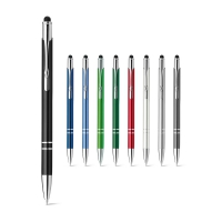 Bolgrafo de aluminio con punta tctil y clip galba escritura azul - Ref. P91849