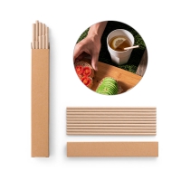 Juego de 10 pajitas de papel kraft lamone apropiado para comida - Ref. P94098