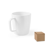 Taza de cermica 450 ml dhoni white apropiado para comida - Ref. P94279