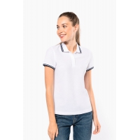 Polo de manga corta para mujer con ribetes contrastados - Ref. XK273