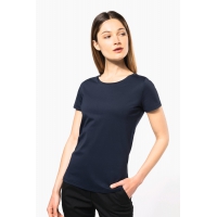 Camiseta supima cuello redondo maga corta mujer - Ref. XK3001