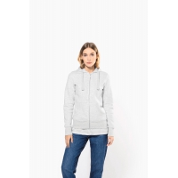 Sudadera con capucha y cremallera de mujer - Ref. XK464