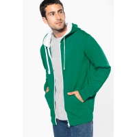 Sudadera capucha y cremallera contrastada - Ref. XK466