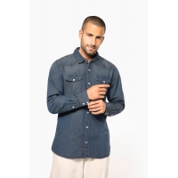 Camisa denim manga larga hombre - Ref. XK519