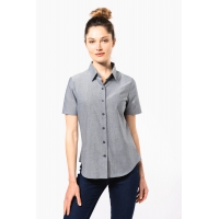 Camisa oxford manga corta mujer - Ref. XK536