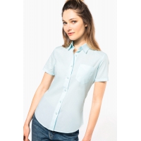 Camisa popelina de polialgodn manga corta de fcil cuidado mujer - Ref. XK548