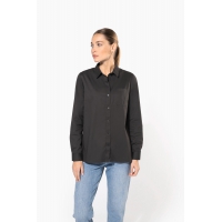 Camisa de algodn nevada de manga larga para mujer - Ref. XK585