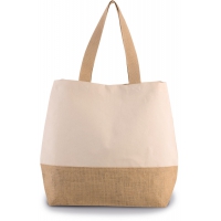 Bolsa shopper de yute & algodn canvas - Ref. XKI0235