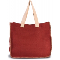 Bolsa de yute con costuras contrastadas - Ref. XKI0248