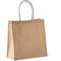 Bolsa estilo tote de tela de yute, modelo grande - Ref. XKI0274