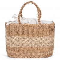 Cesta/bolso de yute y junco - Ref. XKINS138