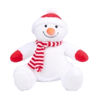 Peluche mueco de nieve con cremallera - Ref. XMM567