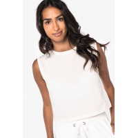 Camiseta crop ecorresponsable sin mangas mujer - Ref. XNS342