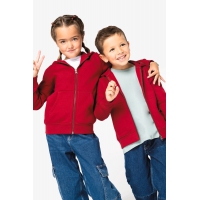 Sudadera ecorresponsable con capucha y cremallera infantil - Ref. XNS405