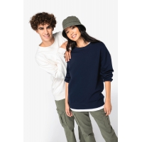 Sudadera ecorresponsable cuello redondo y hombros cados french terry unisex - Ref. XNS430