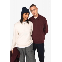 Sudadera ecorresponsable 1/4 cremallera cuello tipo polo y hombros ca�dos unisex - Ref. XNS432