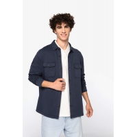 Sobrecamisa ecorresponsable efecto lavado de felpa perchada hombre - Ref. XNS521