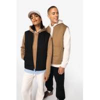 Chaleco acolchado de sarga ecorresponsable con cuello tipo beisbolera unisex - Ref. XNS623