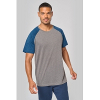 Camiseta bicolor triblend de deporte manga corta adulto - Ref. XPA4010