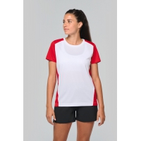 Camiseta de deporte ecorresponsable bicolor mujer - Ref. XPA4015