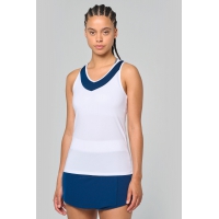 Camiseta pdel sin mangas bicolor mujer - Ref. XPA4031