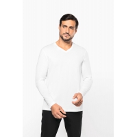 Camiseta supima cuello de pico manga larga hombre - Ref. XPK306