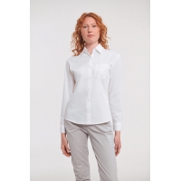 Camisa popelina de algodn puro manga larga mujer - Ref. XRU936F