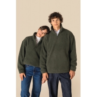 Sudadera de sherpa con 1/4 de cremallera y hombros ca�dos unisex - Ref. XSP403