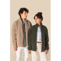 Sudadera de sherpa con cremallera y hombros ca�dos unisex - Ref. XSP404