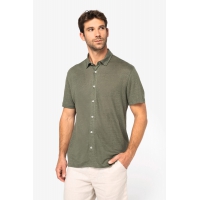 Camisa manga corta de lino hombre - Ref. XSP517