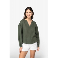 Blusa de lino mujer - Ref. XSP524
