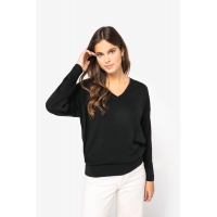 Jersey ecorresponsable cuello de pico de lyocell mujer - Ref. XSP921