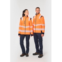Chaqueta softshell de seguridad reciclada con mangas amovibles unisex - Ref. XWK460