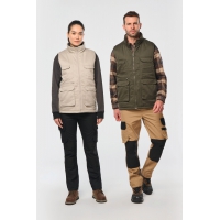 Chaleco polialgodn multibolsillos acolchado - unisex - Ref. XWK607