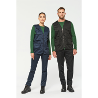 Chaleco polialgodn multibolsillos con forro  - unisex - Ref. XWK609