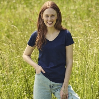 Camiseta mujer iconic v-neck fruit of the loom - Ref. M1327