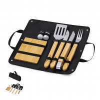 Set barbacoa 7 accesorios. funda polister estrol - Ref. M20469