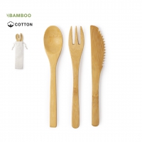 Set cubiertos 3 piezas. funda algodn plusin - Ref. M6361
