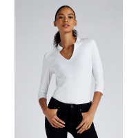 Camiseta Regular cuello mandarn y manga 3/4 - Ref. F11711