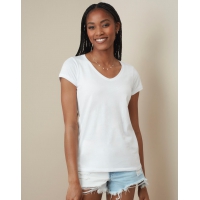 Camiseta megan cuello v mujer - Ref. F12905