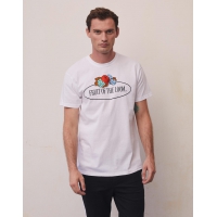 Camiseta vintage con logo grande impreso - Ref. F16601