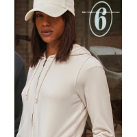 Sudadera orgnica con capucha y cremallera mujer  - Ref. F23342