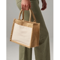 Bolsa pequea de yute y algodn  - Ref. F65028
