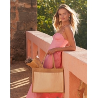 Bolsa shopper de yute y algodn - Ref. F65228