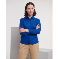 Blusa oxford manga larga mujer - Ref. F70200
