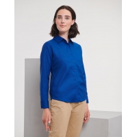Blusa oxford manga larga mujer - Ref. F70200