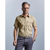 Camisa manga doblada con bolsillos hombre - Ref. F71900