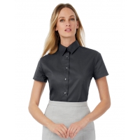 Camisa sarga sharp manga corta mujer - Ref. F71942